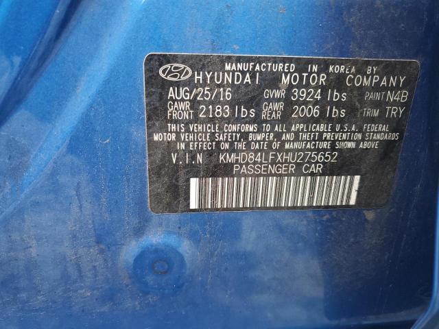 2017 HYUNDAI ELANTRA SE - KMHD84LFXHU275652