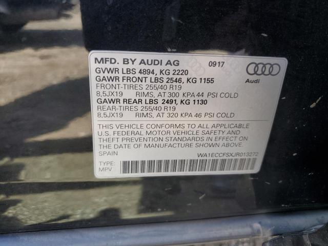 2018 AUDI Q3 PREMIUM - WA1ECCFSXJR013272