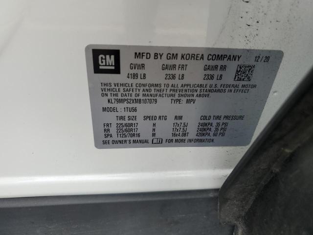 2021 CHEVROLET TRAILBLAZE - KL79MPS2XMB107079