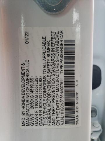 2022 HONDA ACCORD HYB - 1HGCV3F56NA007511
