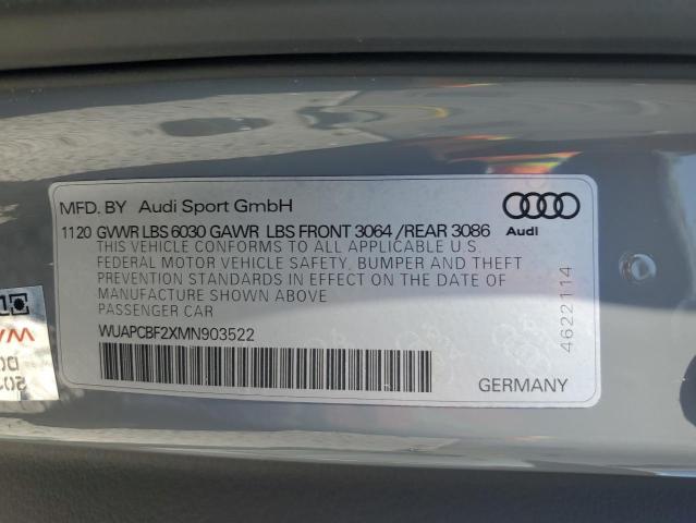 2021 AUDI RS7 - WUAPCBF2XMN903522