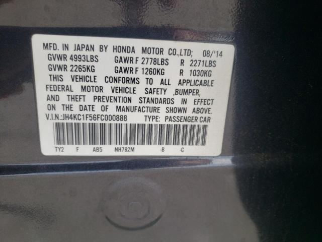 2015 ACURA RLX TECH JH4KC1F56FC000888
