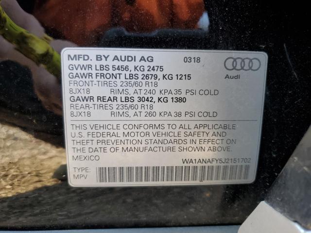 VIN WA1ANAFY5J2151702 2018 Audi Q5, Premium no.13