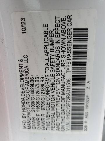 2024 HONDA ACCORD HYB - 1HGCY2F72RA011516