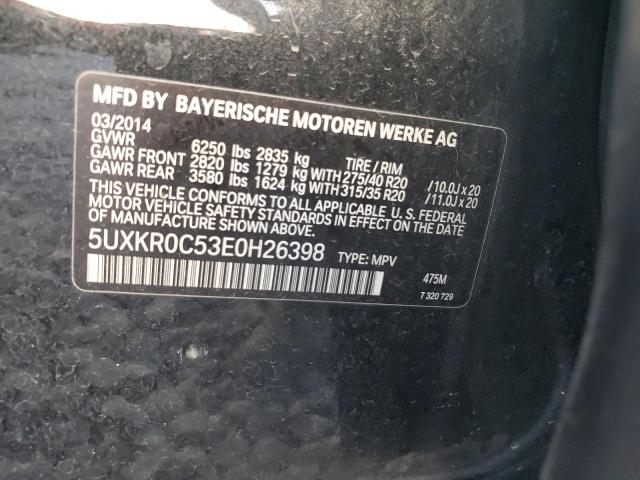 VIN 5UXKR0C53E0H26398 2014 BMW X5, Xdrive35I no.12