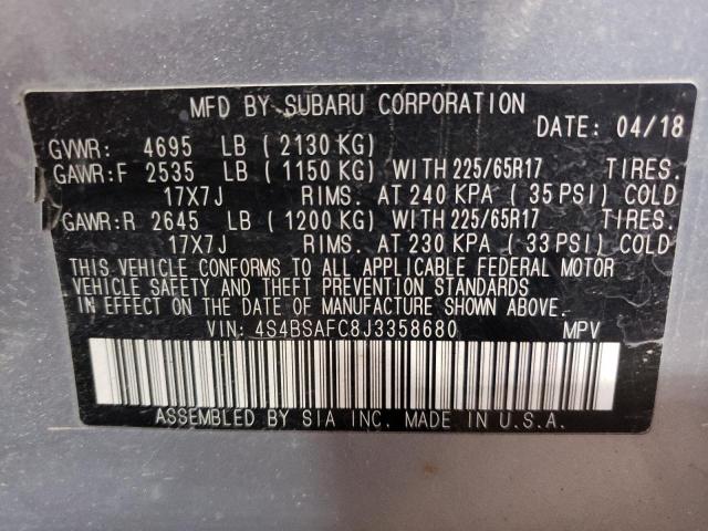 2018 SUBARU OUTBACK 2. - 4S4BSAFC8J3358680