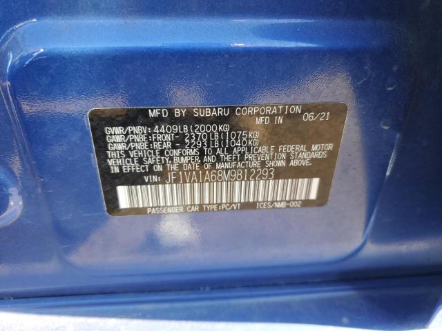 2021 SUBARU WRX - JF1VA1A68M9812293