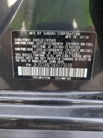 2019 SUBARU CROSSTREK - JF2GTANC5KH223039