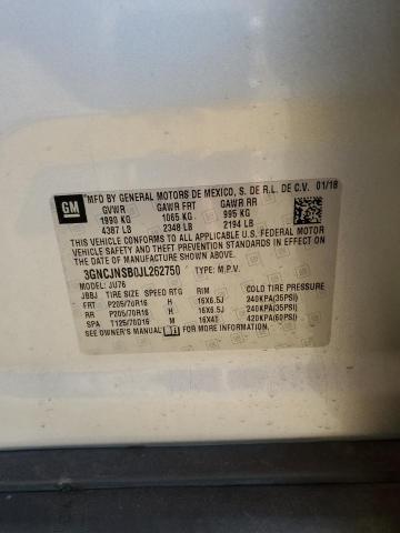 2018 CHEVROLET TRAX LS - 3GNCJNSB0JL262750