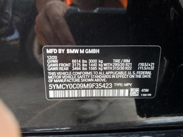 VIN 5YMCY0C09M9F35423 2021 BMW X6, M no.13