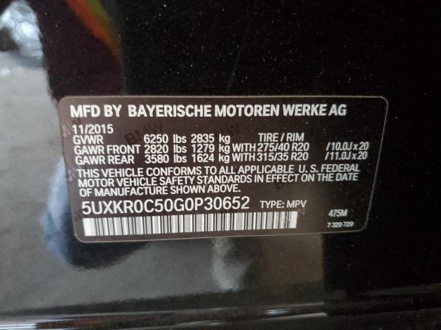 VIN 5UXKR0C50G0P30652 2016 BMW X5, Xdrive35I no.12