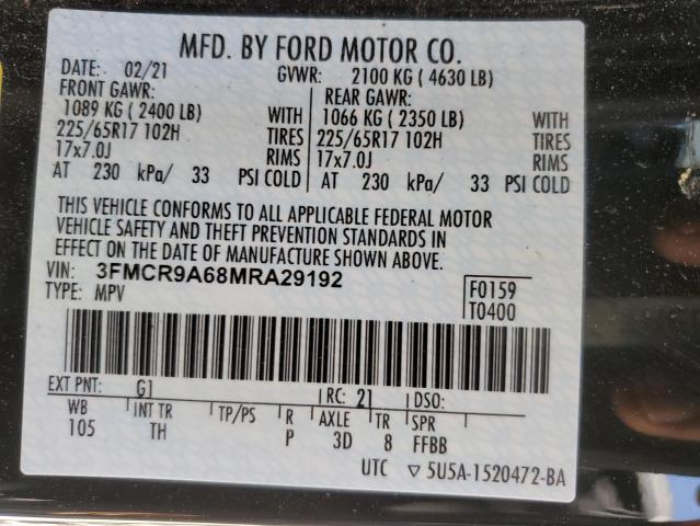 2021 FORD BRONCO SPO - 3FMCR9A68MRA29192