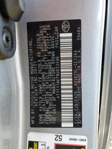 VIN 4T1T11AK7NU623496 2022 Toyota Camry, SE no.12