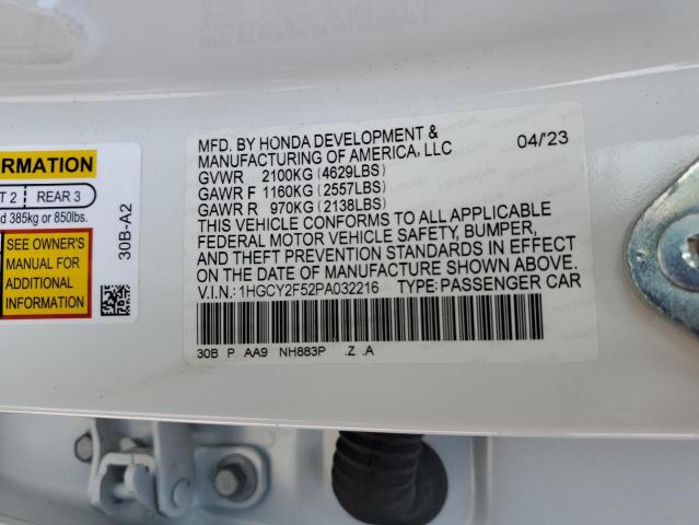 2023 HONDA ACCORD HYB - 1HGCY2F52PA032216