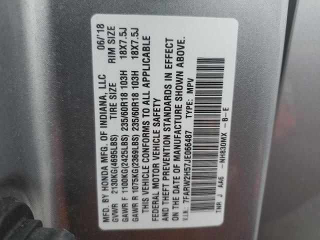 VIN 7FARW2H57JE066487 2018 Honda CR-V, EX no.12