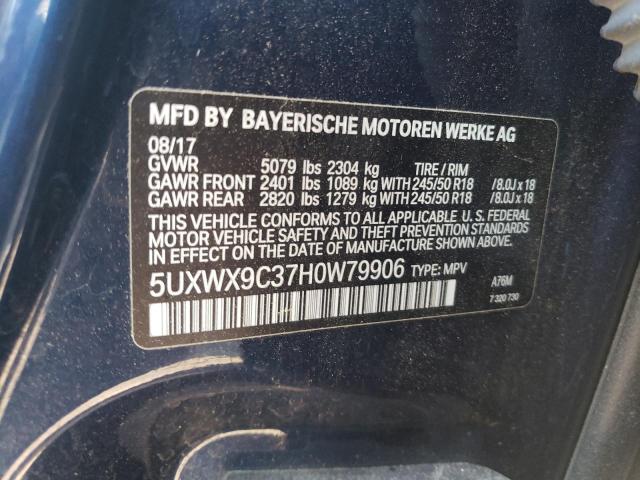 VIN 5UXWX9C37H0W79906 2017 BMW X3, Xdrive28I no.13