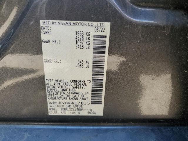 2022 NISSAN ALTIMA SR - 1N4BL4CVXNN417835