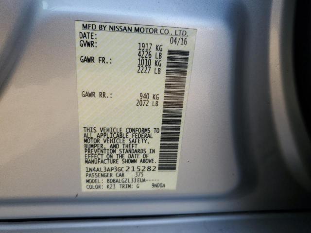 2016 NISSAN ALTIMA 2.5 - 1N4AL3AP3GC215282