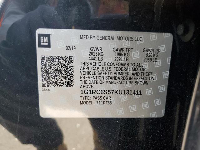 VIN 1G1RC6S57KU131411 2019 Chevrolet Volt, LT no.12