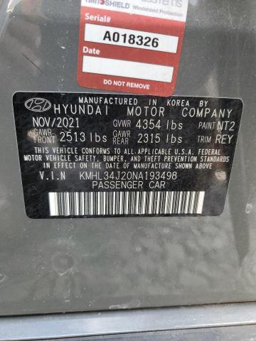 2022 HYUNDAI SONATA LIM - KMHL34J20NA193498