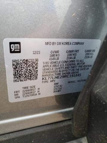 2024 CHEVROLET TRAX 1LT - KL77LHE29RC191845