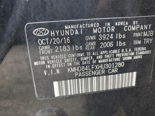 VIN KMHD84LFXHU301280 2017 Hyundai Elantra, SE no.12