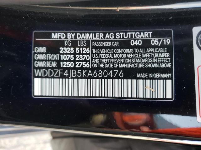 VIN WDDZF4JB5KA680476 2019 Mercedes-Benz E-Class, 300 no.12