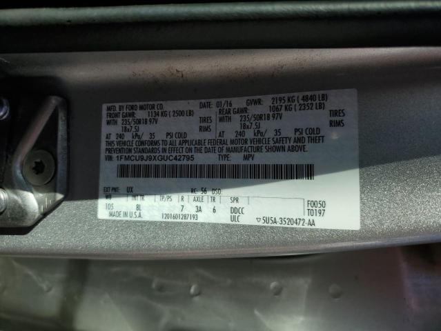 2016 FORD ESCAPE TIT 1FMCU9J9XGUC42795  67849274