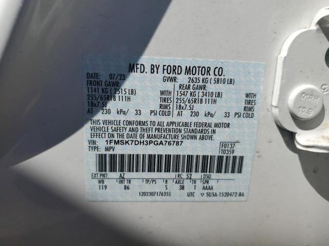 VIN 1FMSK7DH3PGA76787 2023 FORD EXPLORER no.14