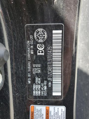 2020 SUBARU BRZ LIMITE JF1ZCAB17L9701425