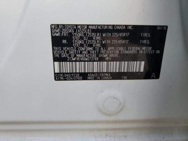 2016 TOYOTA RAV4 XLE - 2T3WFREV6GW272768