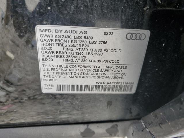 VIN WA1EAAFY0P2119486 2023 Audi Q5, Premium Plus 45 no.13