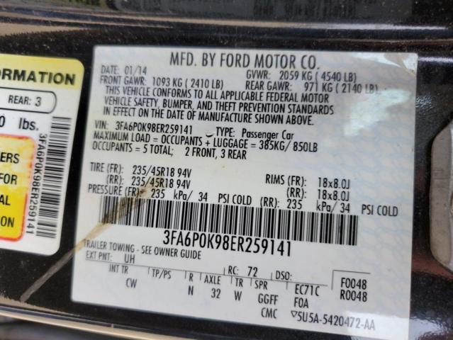 VIN 3FA6P0K98ER259141 2014 Ford Fusion, Titanium no.13