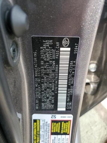 VIN 4T1G11AK7NU658864 2022 Toyota Camry, SE no.12