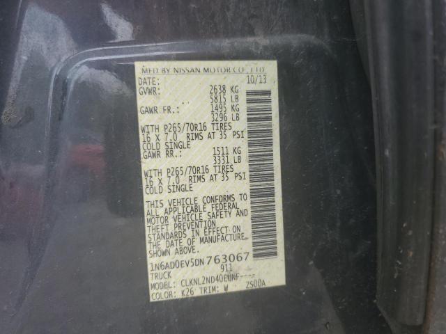 VIN 1N6AD0EV5DN763067 2013 Nissan Frontier, S no.12