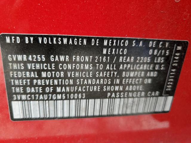 2016 VOLKSWAGEN GOLF SPORT - 3VWC17AU7GM510063