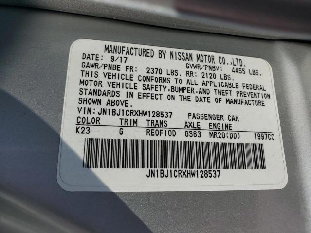 2017 NISSAN ROGUE SPOR - JN1BJ1CRXHW128537