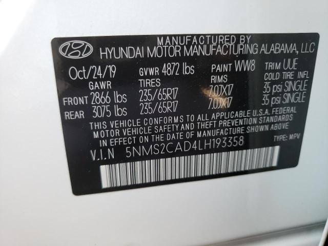 2020 HYUNDAI SANTA FE S - 5NMS2CAD4LH193358