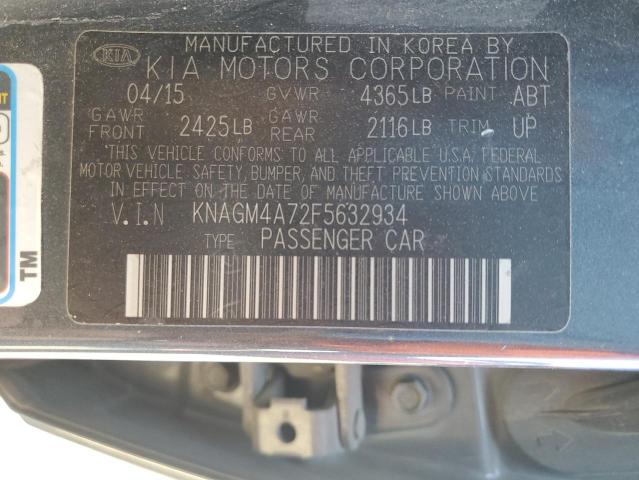 VIN KNAGM4A72F5632934 2015 KIA Optima, LX no.13