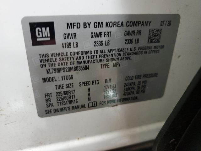 VIN KL79MPS20MB035504 2021 Chevrolet Trailblazer, LT no.13