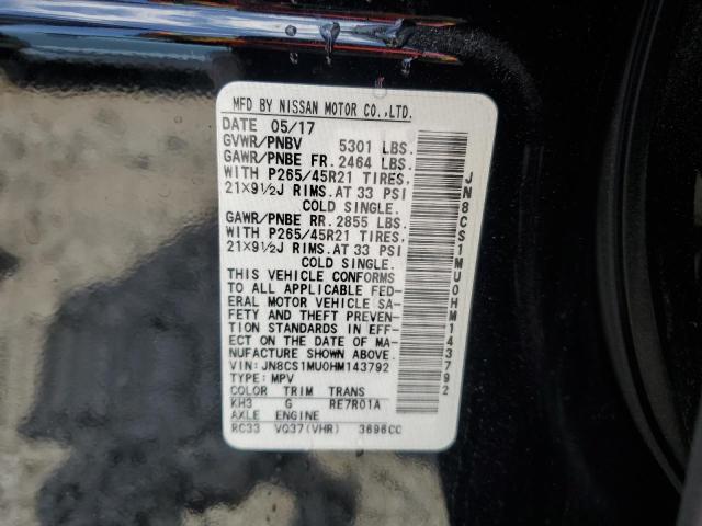 2017 INFINITI QX70 - JN8CS1MU0HM143792