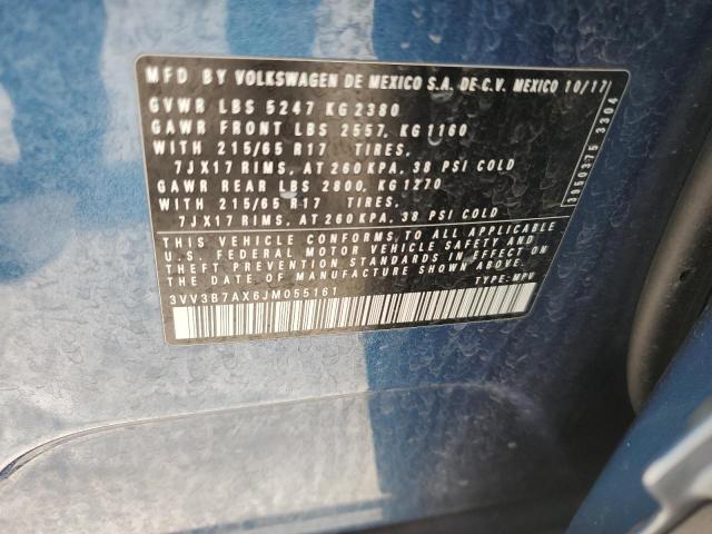 2018 VOLKSWAGEN TIGUAN SE - 3VV3B7AX6JM055161