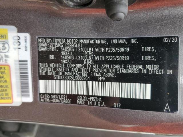 2020 TOYOTA SIENNA SE 5TDXZ3DC5LS066961