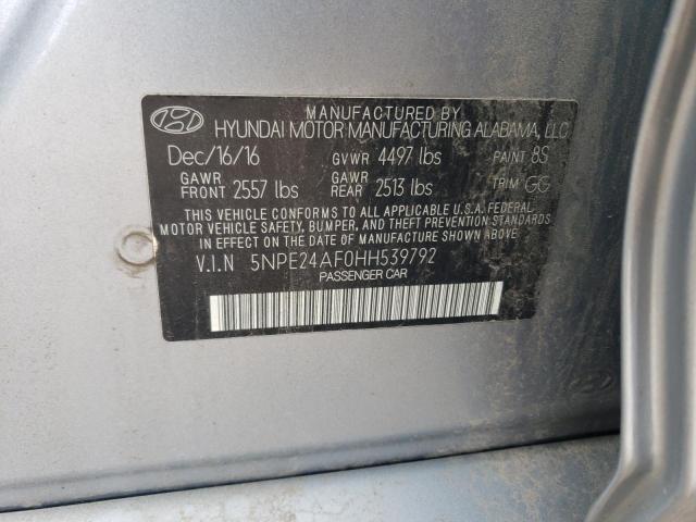 2017 HYUNDAI SONATA SE 5NPE24AF0HH539792
