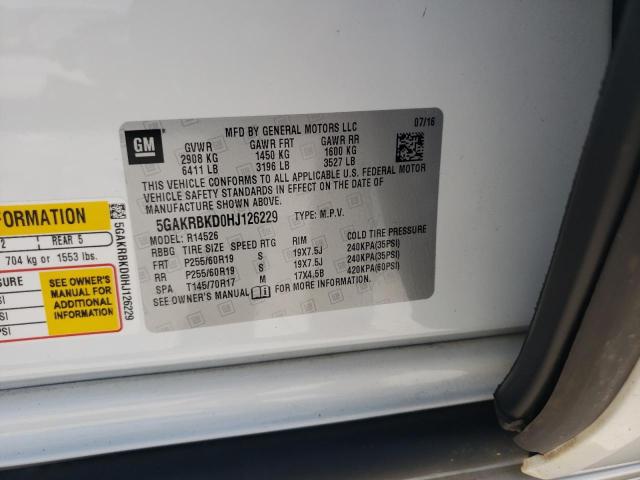 2017 BUICK ENCLAVE - 5GAKRBKD0HJ126229