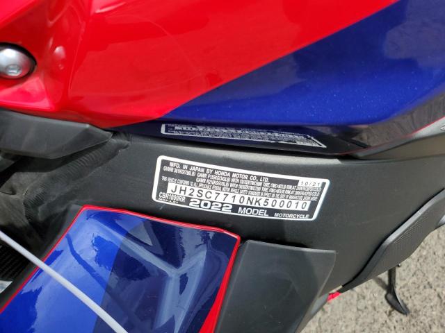 2022 HONDA CBR1000 RR JH2SC7710NK500010
