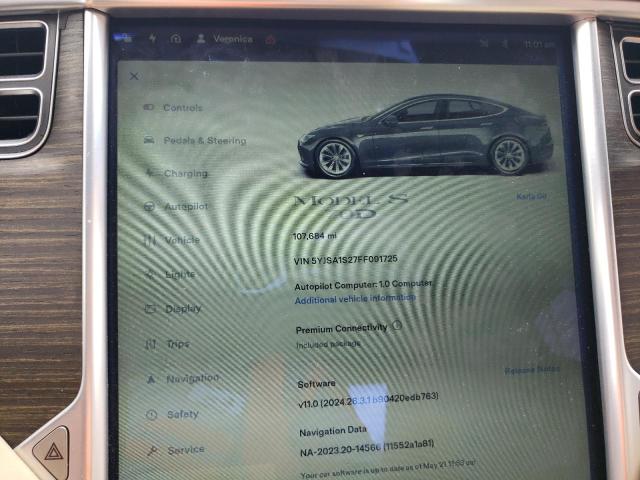 2015 TESLA MODEL S 70 5YJSA1S27FF091725