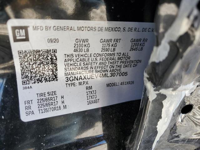 2021 CHEVROLET EQUINOX LT - 3GNAXUEV4ML307005