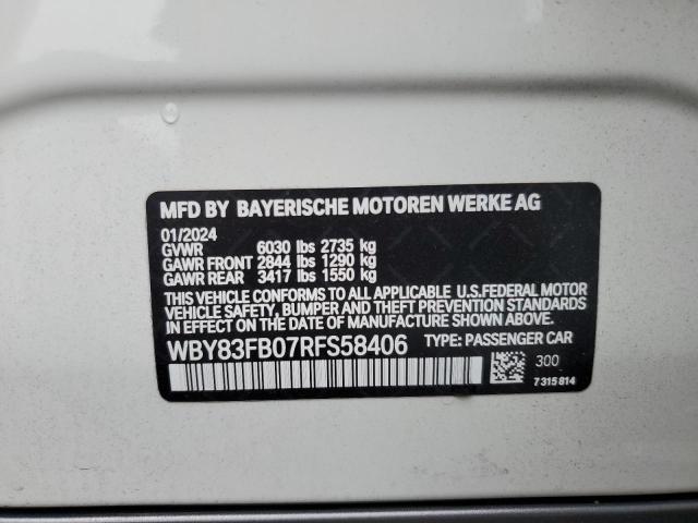 2024 BMW I4 XDRIVE - WBY83FB07RFS58406