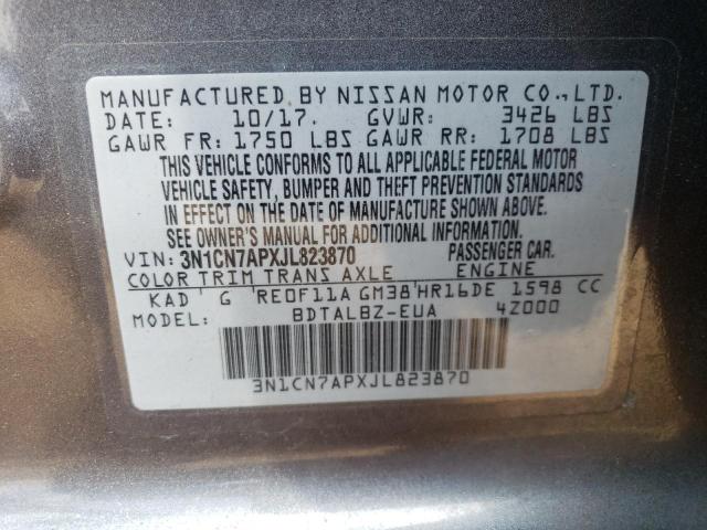 2018 NISSAN VERSA S - 3N1CN7APXJL823870